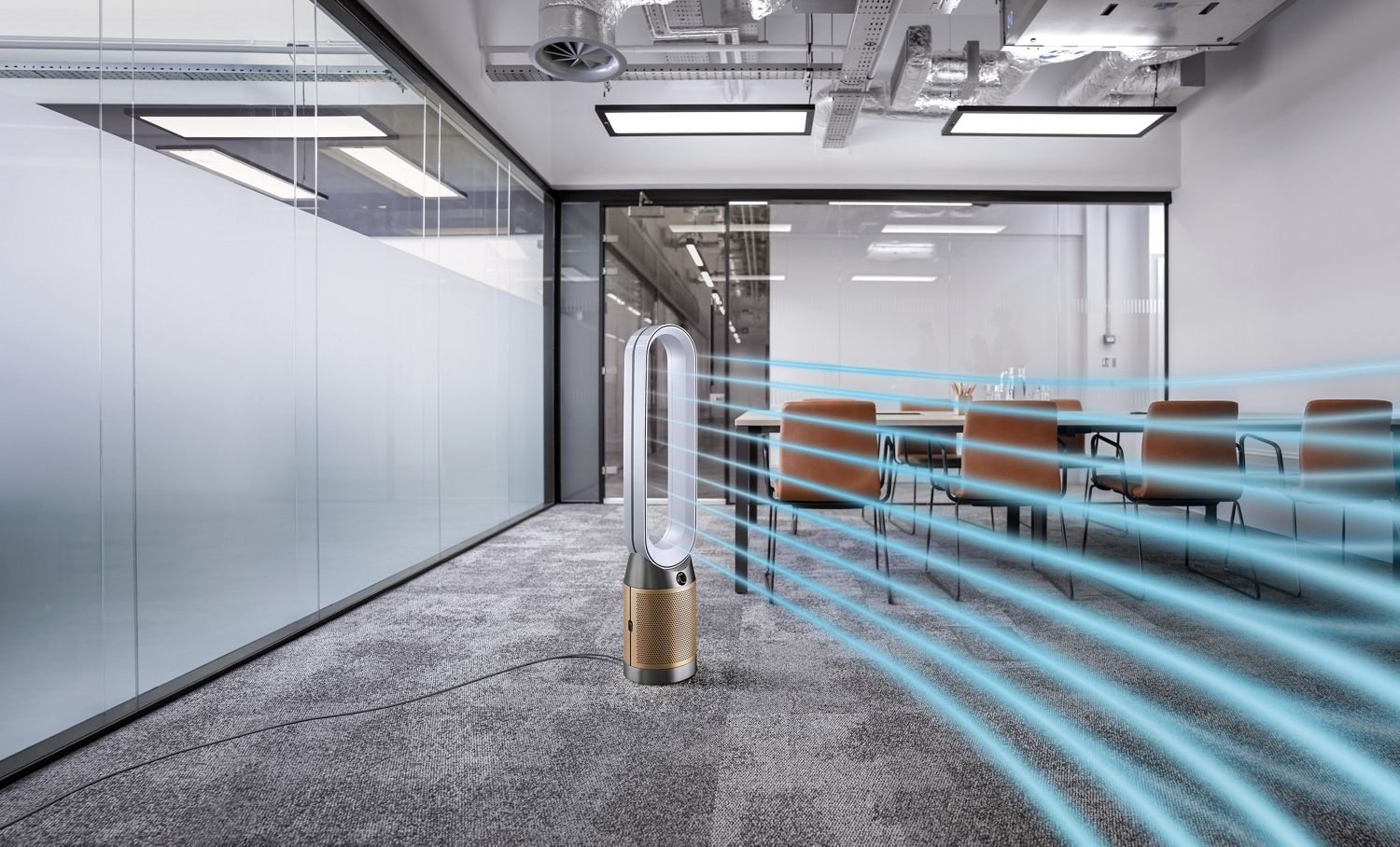 purifier in a meeting room sending purified and cool air